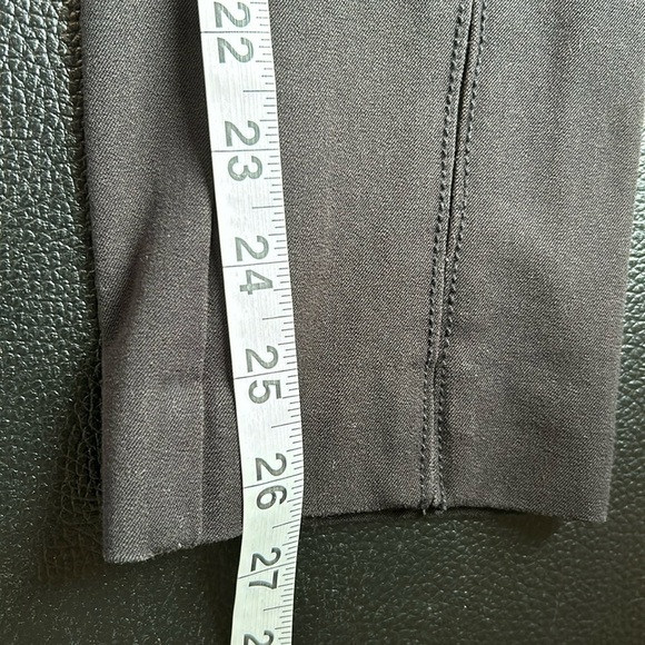 Anthropologie Pant The Essential High Rise Skinny Split Front Black Stretch Sz 2 - Picture 13 of 14